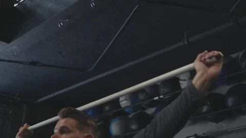 Cinematic Overhead Squat Stock Footage 76723244