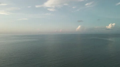 Cinematic panoramic footage ocean view Video stock 154139129