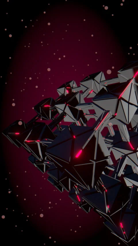 Cinematic parallax sweep across a secure crimson data node array, Vertical, 4K Video stock 336780067