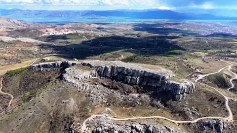 Cinematic Partial Aerial Orbit Around Dramatic Cave Formations Video stock 342027407