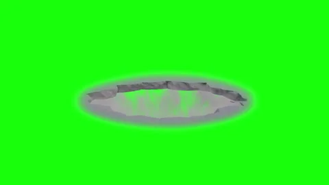 Cinematic Pit Reveal with Falling Debris - Green Screen Overlay Stock Footage 332653112