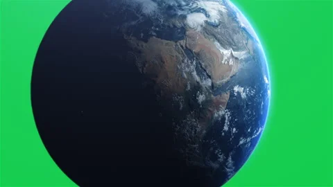 Cinematic Planet Earth Isolated Chroma Green Screen Saudi Arabia Ksa Zoom In 4k Видео 267828448