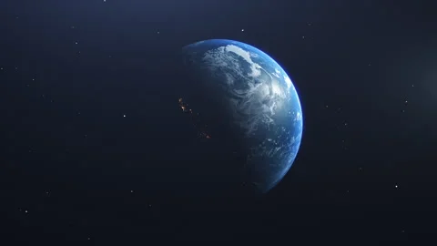 Cinematic Planet Earth Simple Rotate Middle Frame 4k ProRes 422 HQ Видео 267207559