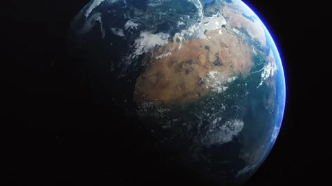 Cinematic Planet Earth Slow Orbiting from dark side Africa Realistic 스톡 동영상 274119183