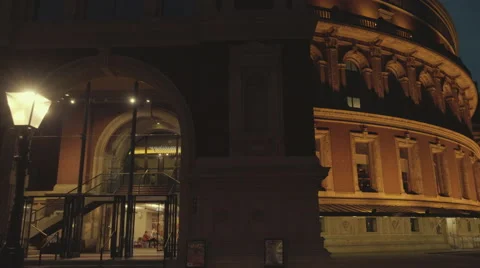 Cinematic POV Approach to the Royal Albert Hall in London, UK Stock Footage