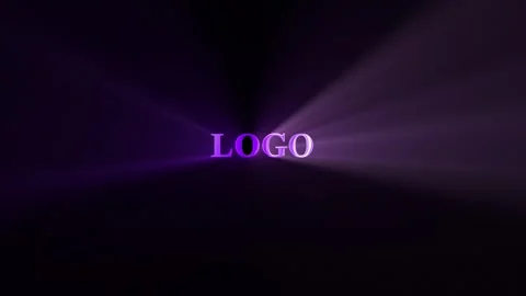 Cinematic purple glowing light splash logo intro revealed Stock Footage 328002346