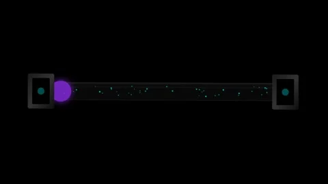 Cinematic Quantum Key Distribution Visualization with Cyan Photon Stream an.. Stock Footage 346611106