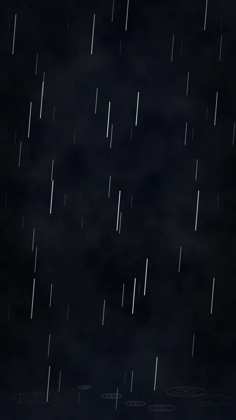 Cinematic rain footage loop background with falling water droplets Vídeo Stock 346647529