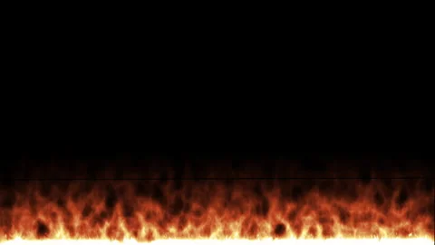 Cinematic realistic fire burning lower third Stock Footage 337873926