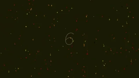 Cinematic reveal of number nine with sparkling golden particle dust effect Stock Footage 342115553