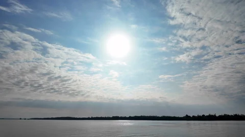 Cinematic River, Jungle and Sun Rays, Kumai River, Borneo, Indonesia Stock Footage 346432041