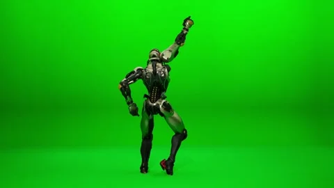Cinematic Robot Mech Dance Performance Stock Footage 321920794