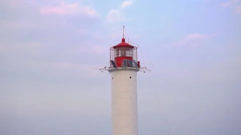 Cinematic Rotating around Lighthouse Stock Footage 196805338
