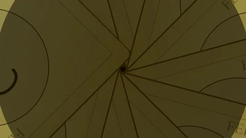 Cinematic rotating geometric pattern animation loop 스톡 동영상 345285573