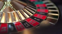 Russian roulette wheel is spinning at a , Stock Video
