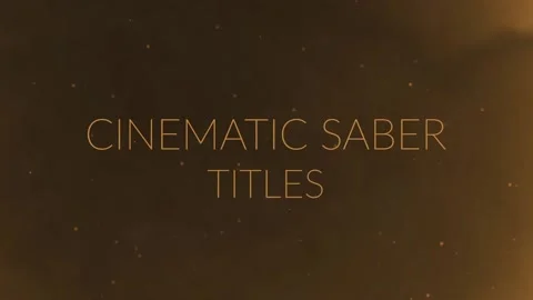 Cinematic Saber Titles Modèle After Effects