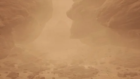 Cinematic Sandstorm Disaster Overlay Stock Footage 319005442