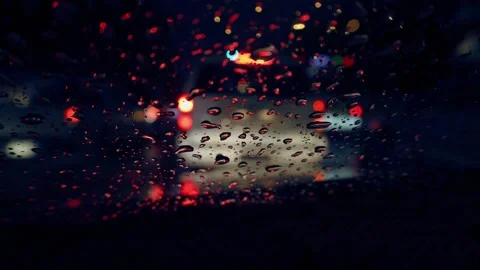 A cinematic scene: raindrops falling Stock Footage 340647584