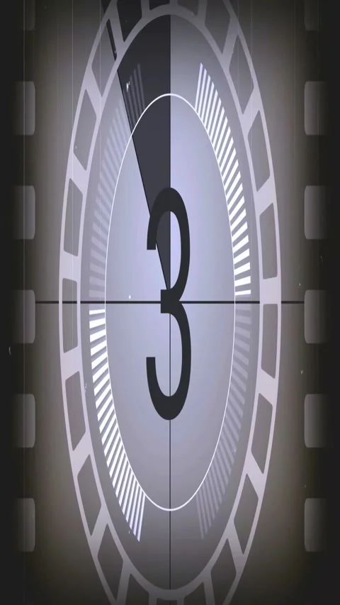 Cinematic sci-fi countdown timer with glowing digital interface Stock Footage 339778786