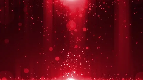 Cinematic seamless vector background of glowing neon bokeh red particles Red Stock Footage 316131173