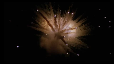 Cinematic Sharp Fire Explosion Compositing Element Against Black Stock Footage 335911519