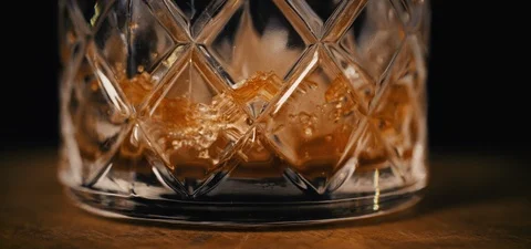 Cinematic Shot of a Bartender Making an Old Fashioned Video stock 115042546