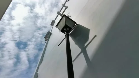 Cinematic shot of lamp post Stock Footage 157632746