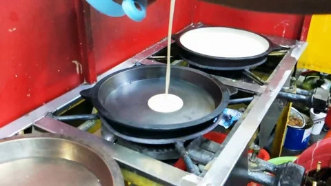Cinematic shot. The making process of Martabak Keju Stock Footage 252946933