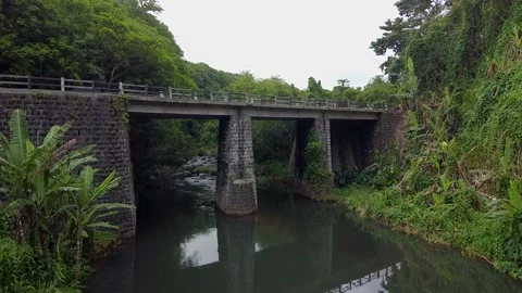 Cinematic shot over the bridge Stock Footage 147622387