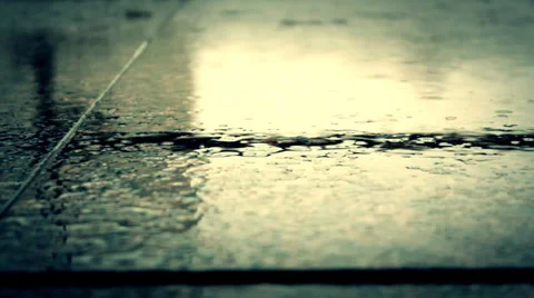 Cinematic shot of raindrops Stock Footage 32305397