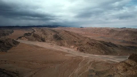 Cinematic Shot Of Syncline Layers In Remote Terrain, Noyon Uul, Mongolia Stock Footage 333553065