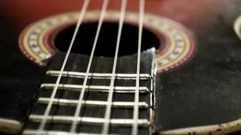 Cinematic shot ukulele surface Vídeos de archivo 201182719