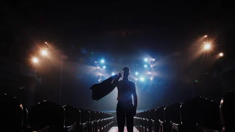 Cinematic Silhouette of Confident Man with Jacket. Premium Men Style Concept Vídeos de archivo 336339741