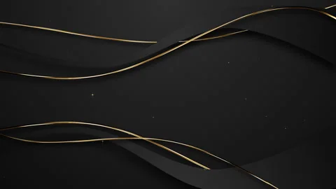 Cinematic Silk Wave Gold Lines Particles Awards Trailer Titles Background Loop Stock Footage 345289776