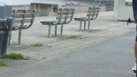 Cinematic slow motion biker Stock Footage 40274206