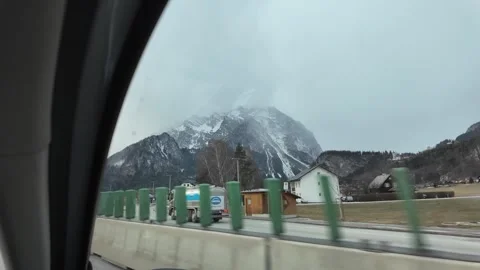 Cinematic Slow Motion Drive through Styrian Mountains, Winter POV Stock-Footage 328694904