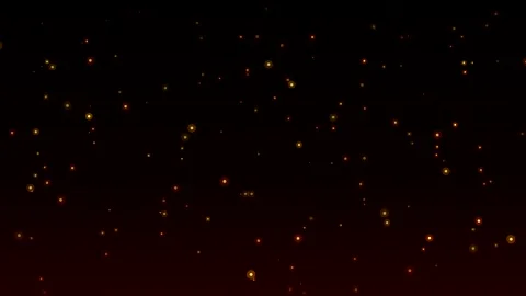Cinematic slow motion of golden fire sparks floating Stock Footage 346290461