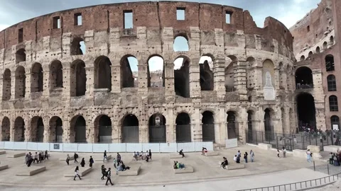 Cinematic Slow Motion View Of The Colosseum In Rome Italy Stock Footage 336799385