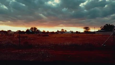 Cinematic South African Dramatic Cloudy Sunset time lapse Stock Footage 143386435