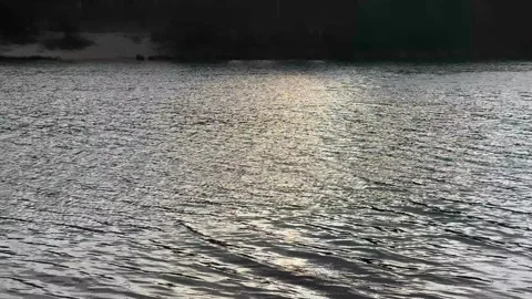 Cinematic Sparkling Water Surface Ripples Quarry Lake Nature 4K Stock Footage 328666930