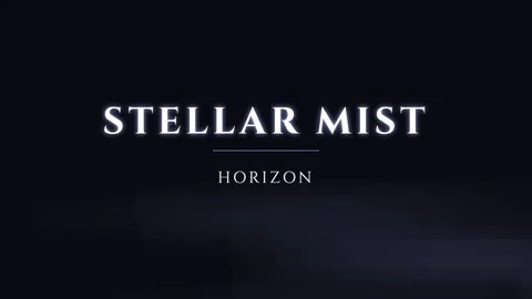 Cinematic Stellar Mist Title Graphic on Black Background | Cosmic Space Nebul Stock Footage 337655220