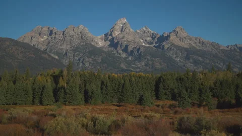 Cinematic still movement Grand Teton Nat... | Stock Video | Pond5