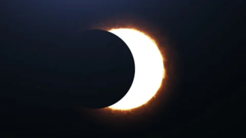 Cinematic Sun Eclipse from Space with stars in the background. Stock Footage 211665246