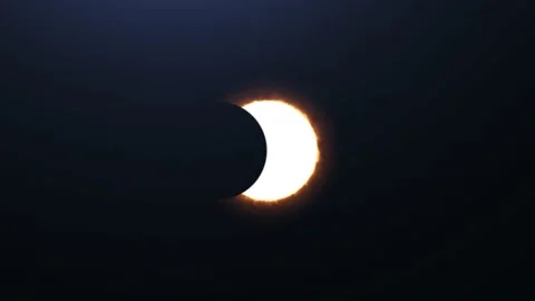 Cinematic Sun Eclipse from Space with stars in the background. Stock Footage 211665305