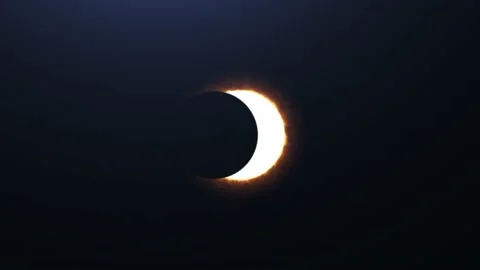 Cinematic Sun Eclipse from Space with stars in the background. Stock Footage 211665335