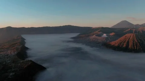 Cinematic Sunrise At Mount Bromo Volcano, East Java, Indonesia Video stock 116984853