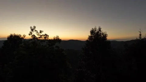 Cinematic Sunrise Time-lapse Over Himalayan Mountain Ridge In Mukteshwar Ut.. Stock Footage 337706372