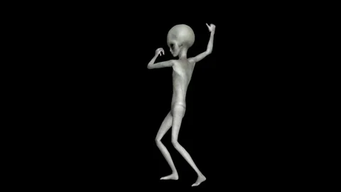 Cinematic Super-Realistic Gray Alien 3D Motion Stock Footage 324568777