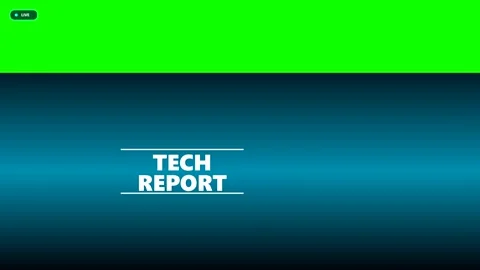 Cinematic tech report title animation with green screen Stock-Footage 346539795