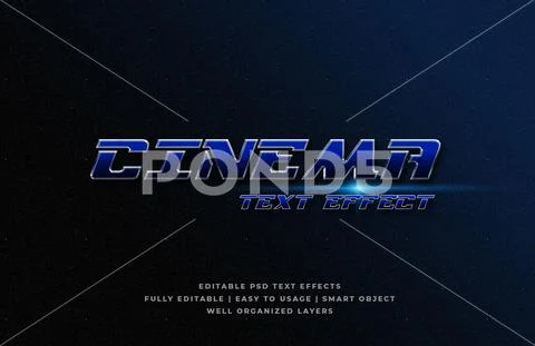 Cinematic text style effect mockup - PSD Template PSD Template